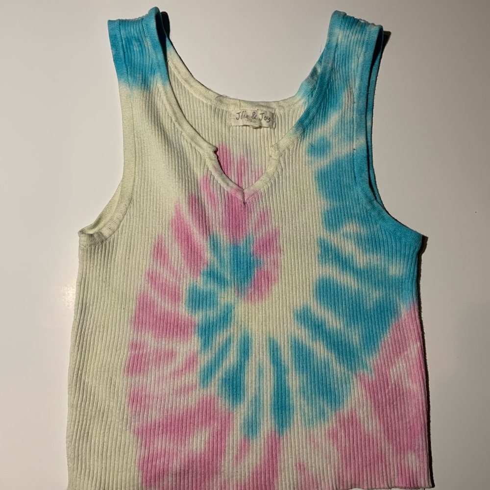 Ribbed Tie Dye Tank Top